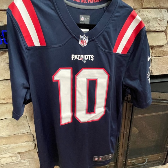 NFL New England Patriots Navy Blue Nike Jersey Jones #10 - Picture 1 of 4